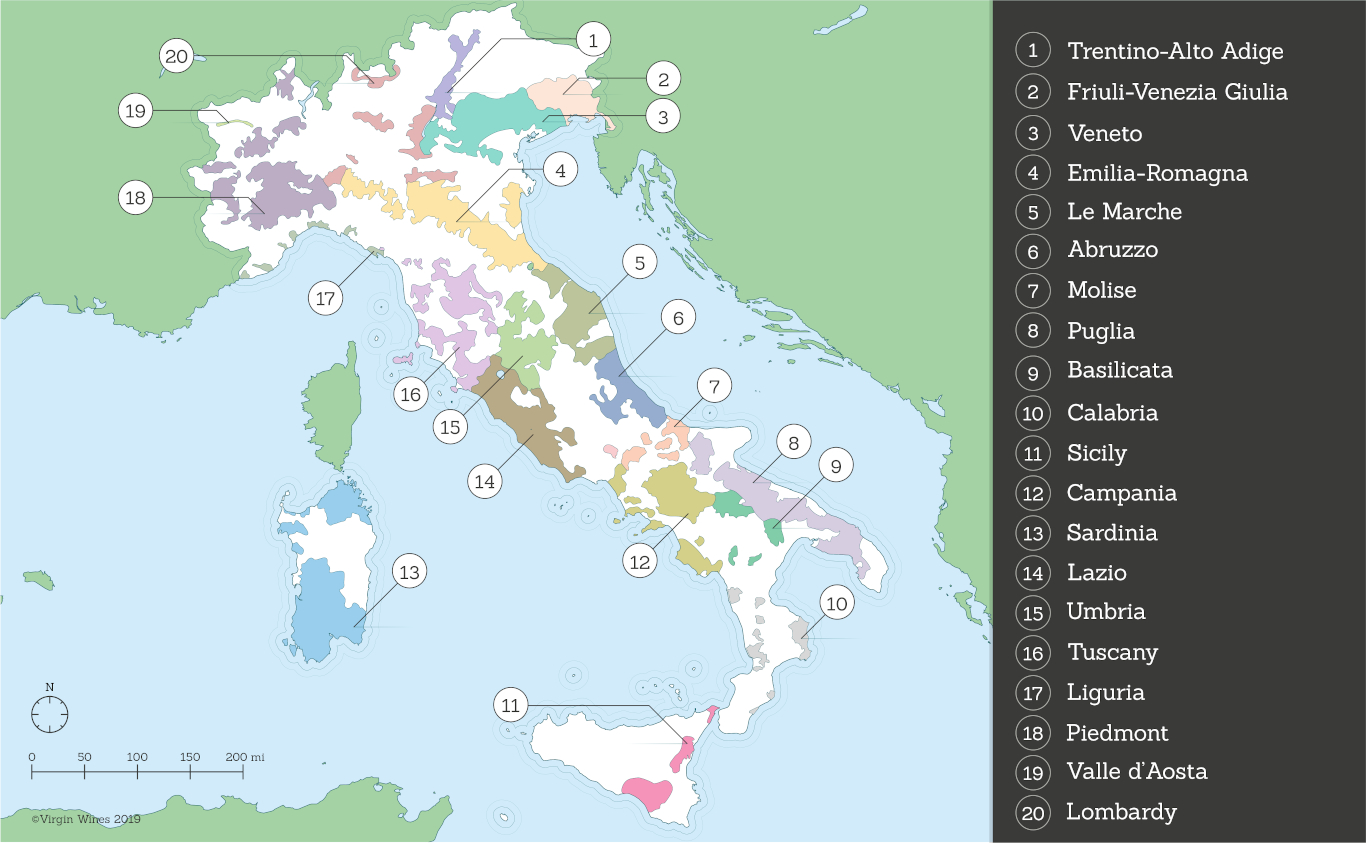 italian wine maps